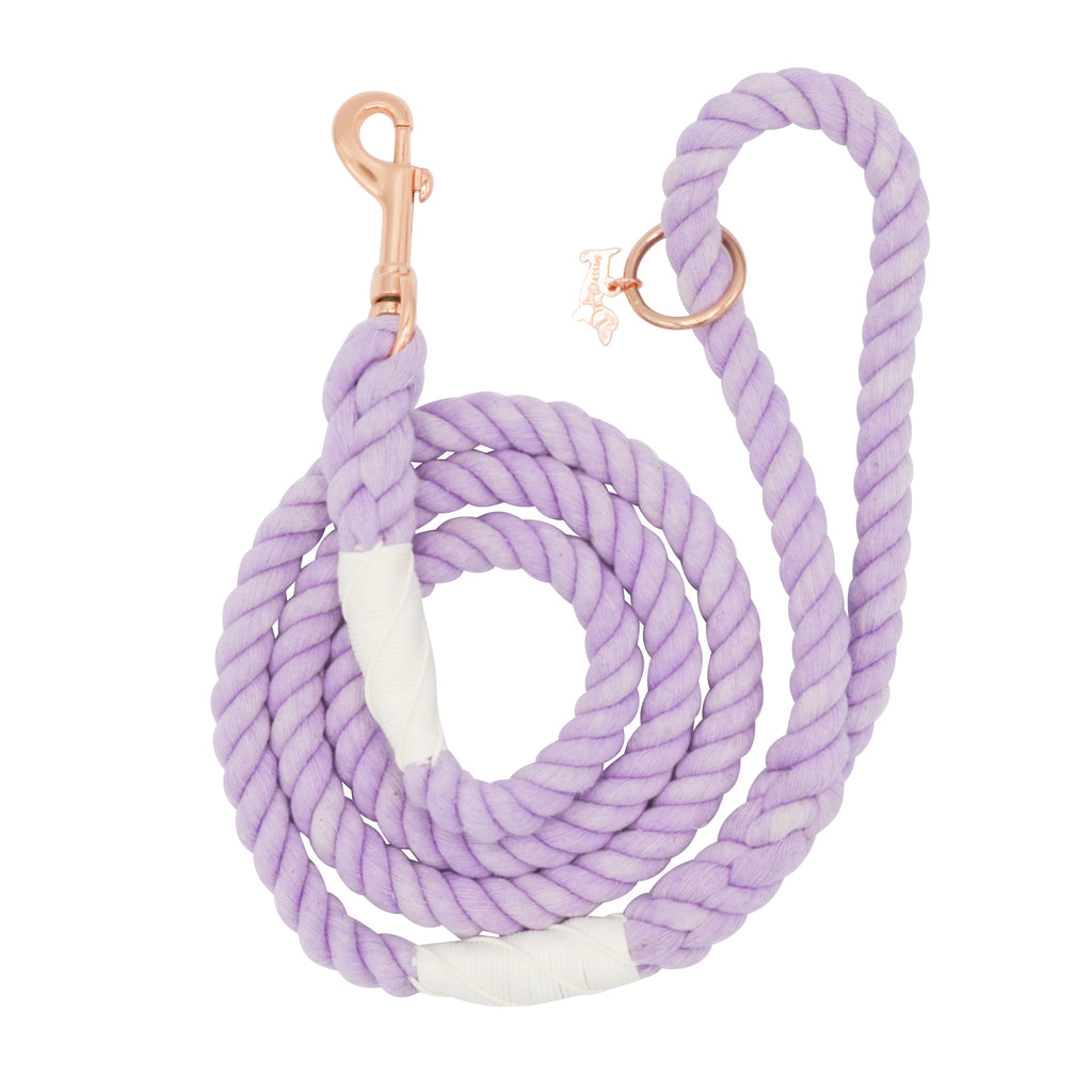Sassy Woof Dog Rope Leash- Lavender - Lake Effect