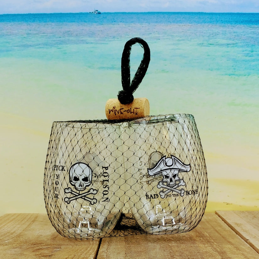 Pirates Shatterproof Wine Glasses - Lake Effect