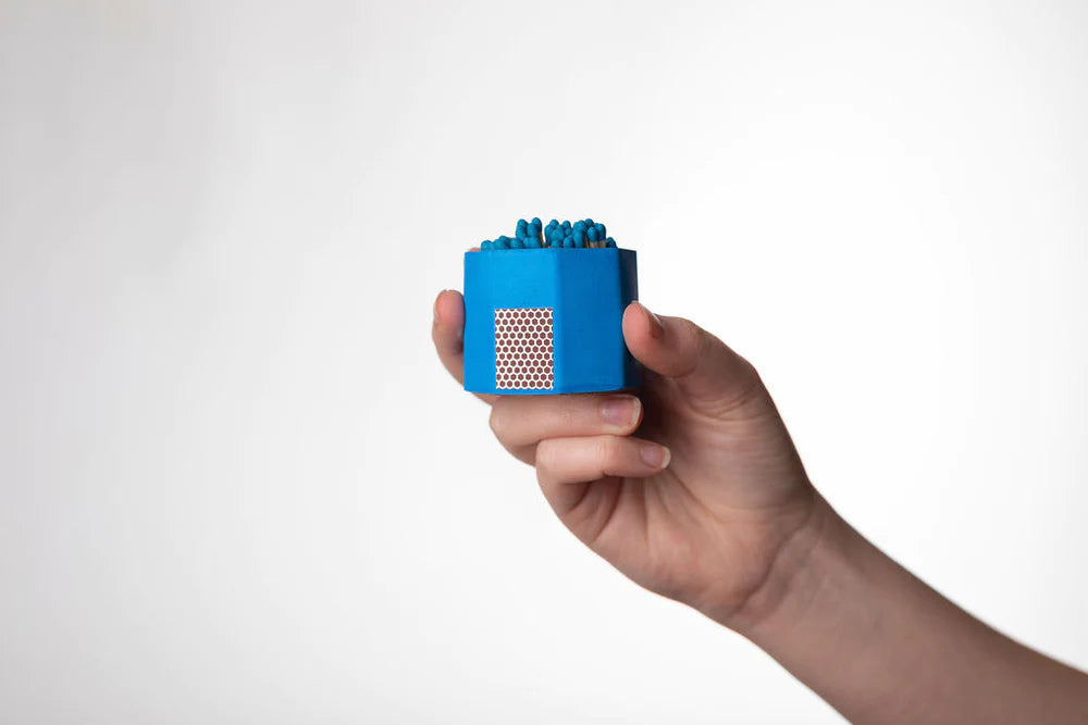 Blue Match Holder w/ Striker & Blue Matches - Lake Effect