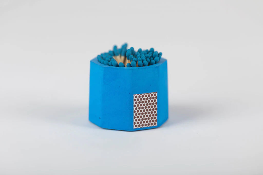 Blue Match Holder w/ Striker & Blue Matches - Lake Effect