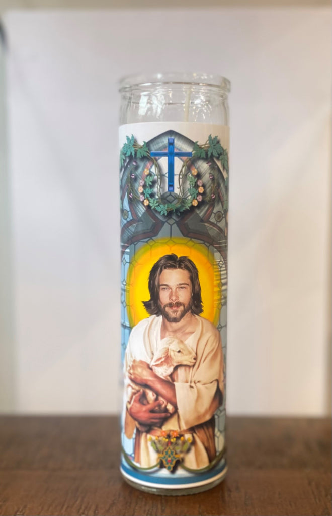 Brad Pitt Celebrity Prayer Candle - Lake Effect