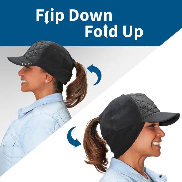 Women's Quilted Ponytail Hat - Lake Effect