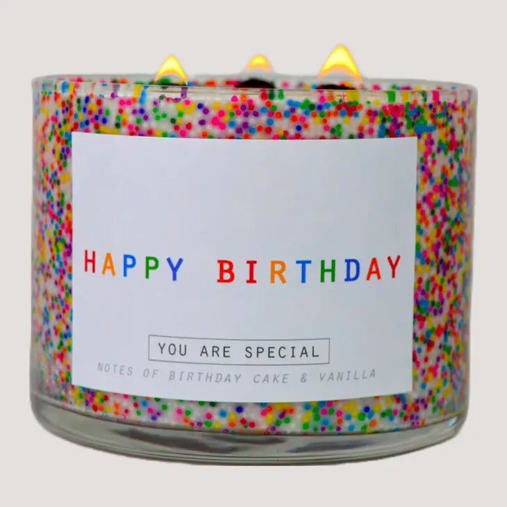 3 Wick Happy Birthday - Lake Effect