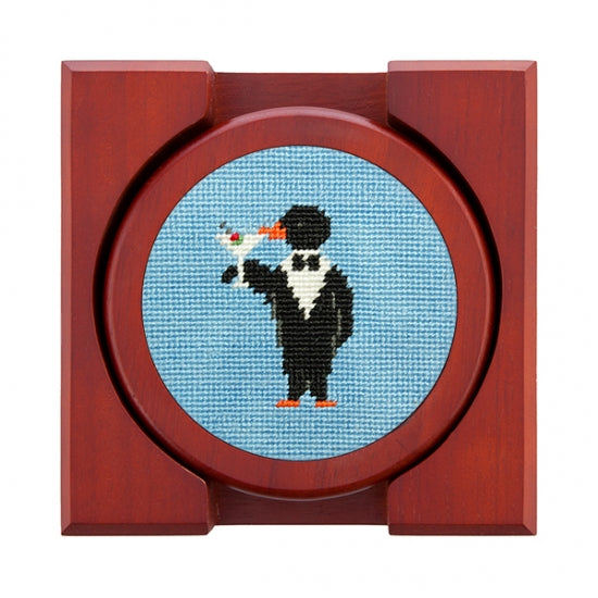 Party Animals Needlepoint Coaster Set by Smathers & Branson - Lake Effect