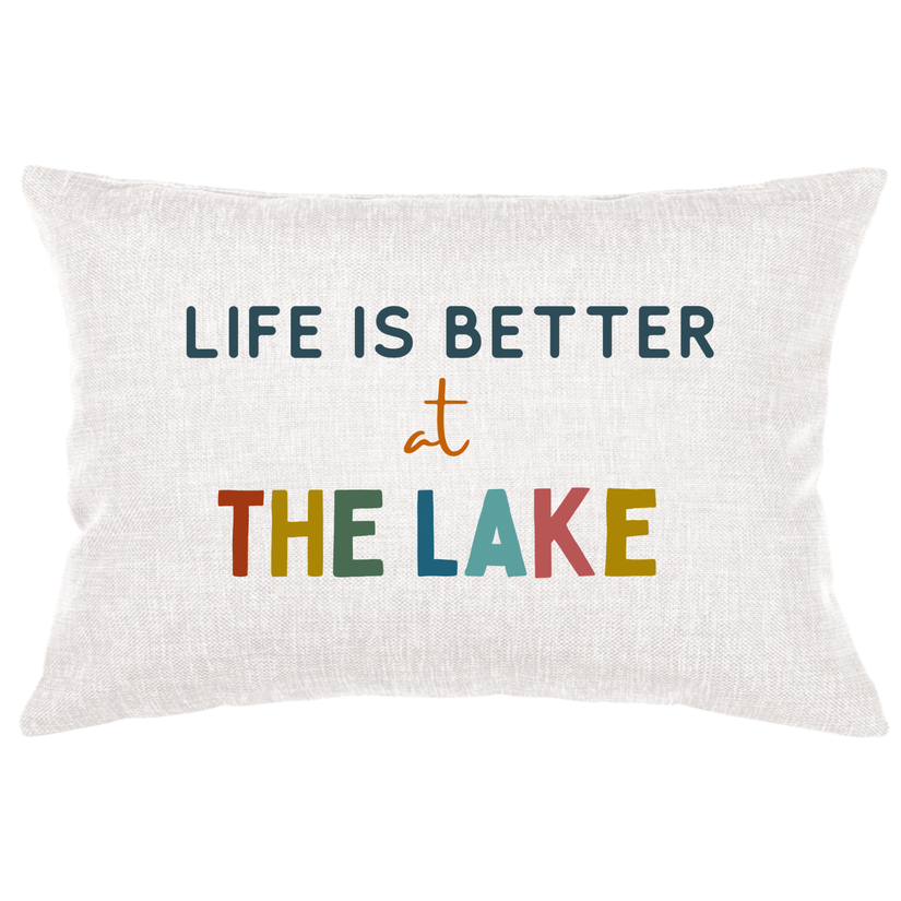 Life is Better at the Lake Lumbar Pillow - Lake Effect