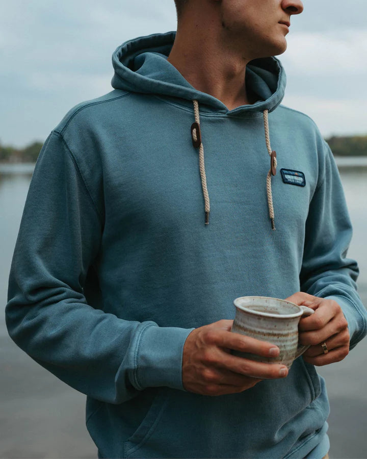 Lakeview Label Hoodie- Spruce Blue by Great Lakes Co - Lake Effect