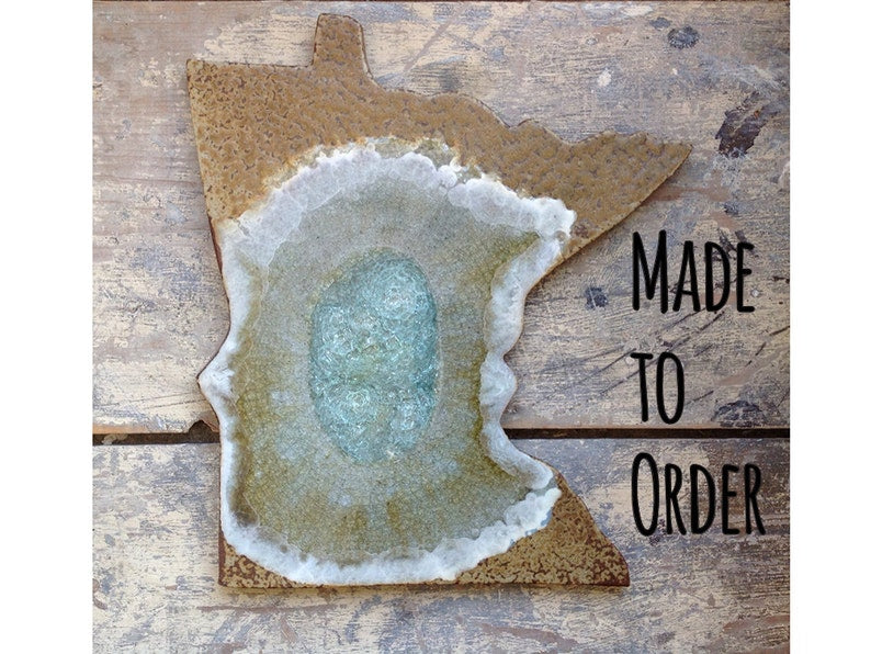 Minnesota Geode Crackle Trivet (assorted colors!) by Dock 6 Pottery - Lake Effect