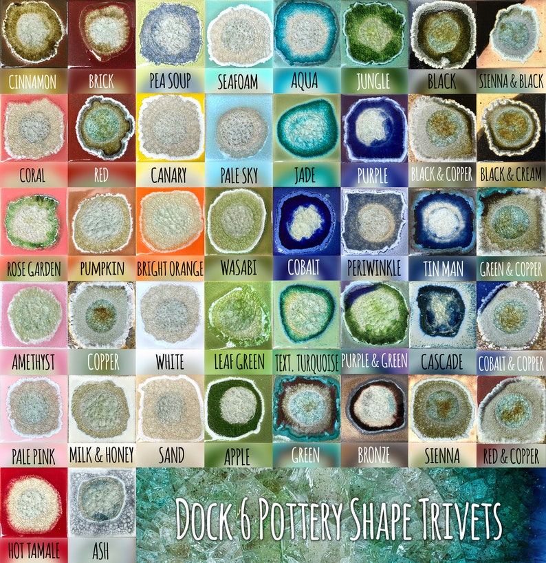 Minnesota Geode Crackle Trivet (assorted colors!) by Dock 6 Pottery - Lake Effect
