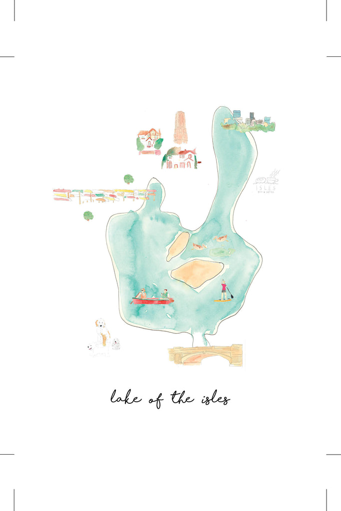 Lake of the Isles Illustrated Print - Lake Effect