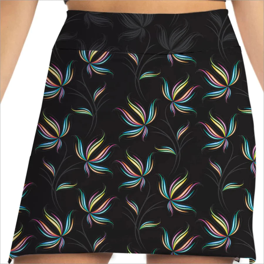 Skort Obsession- Midnight Blossoms - Lake Effect