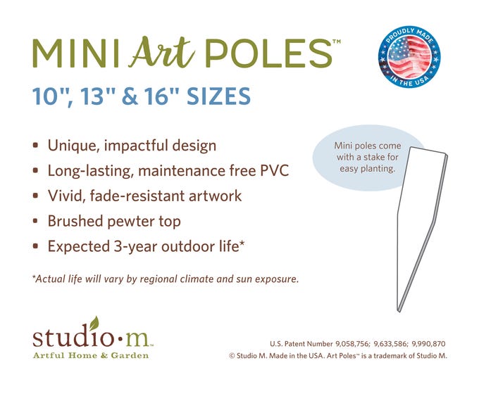 Poinsettias and Checks 20" Art Pole by Studio M - Lake Effect