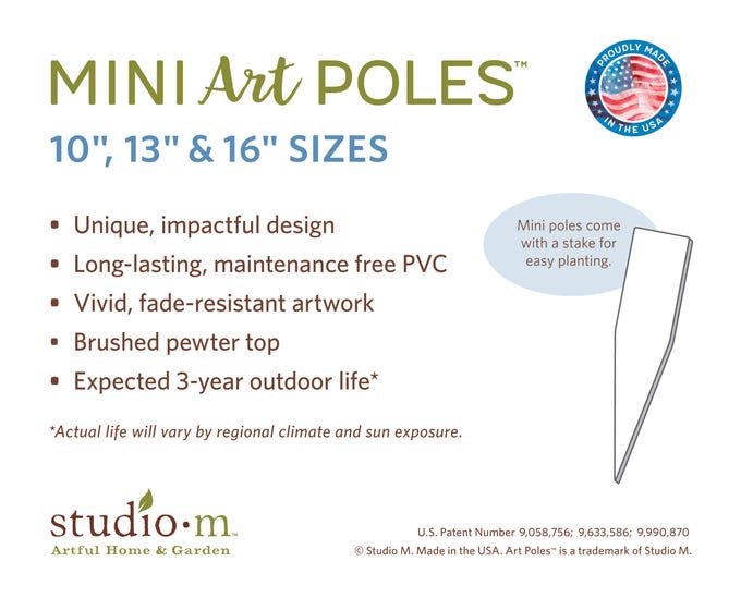 Enjoy The Ride 20" Art Pole by Studio M - Lake Effect