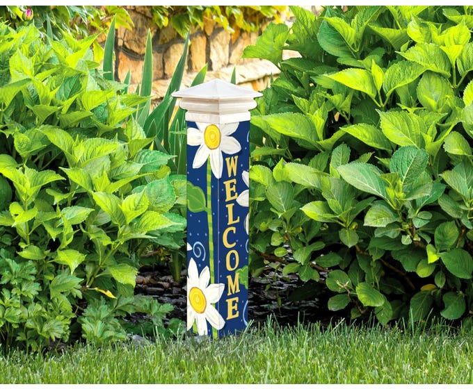 Daisy Blues 20" Art Pole by Studio M - Lake Effect