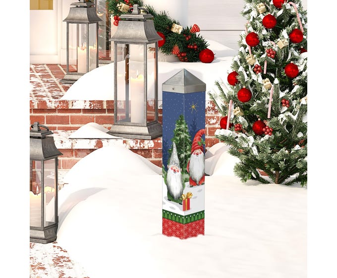 Gnome For Christmas 20" Art Pole by Studio M - Lake Effect