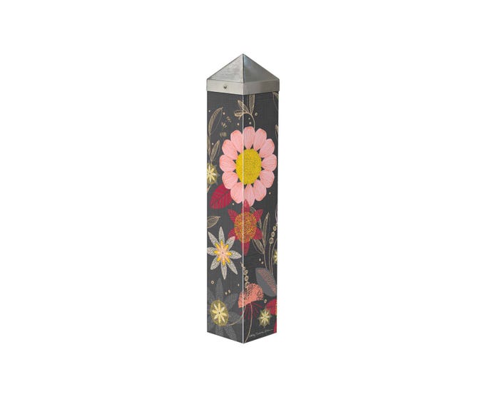 Floral Welcome 20" Art Pole by Studio M - Lake Effect