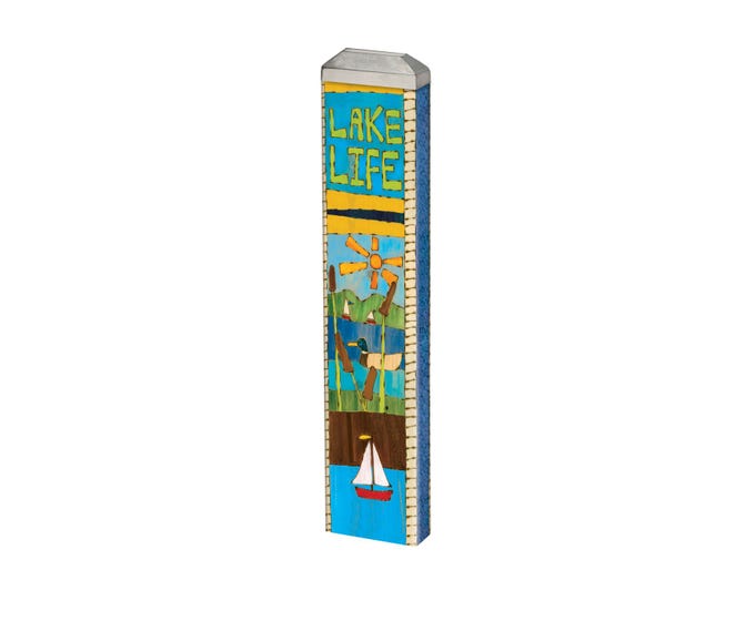 At the Lake 13" Art Pole by Studio M - Lake Effect