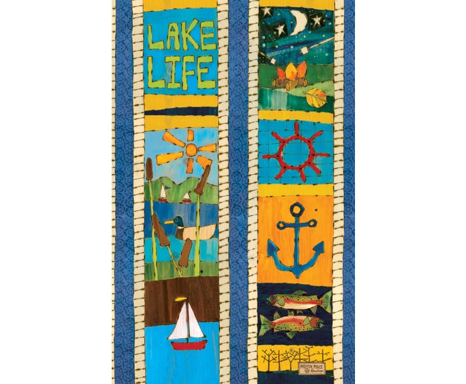 At the Lake 13" Art Pole by Studio M - Lake Effect