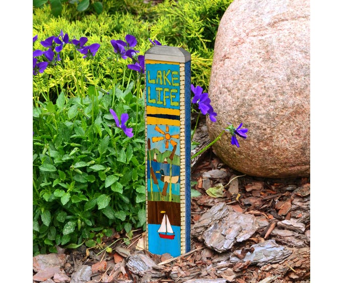At the Lake 13" Art Pole by Studio M - Lake Effect