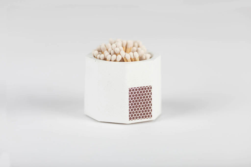 White Match Holder w/ Striker & White Matches - Lake Effect